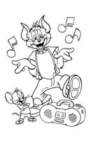 Tom en Jerry kleurplaat 7